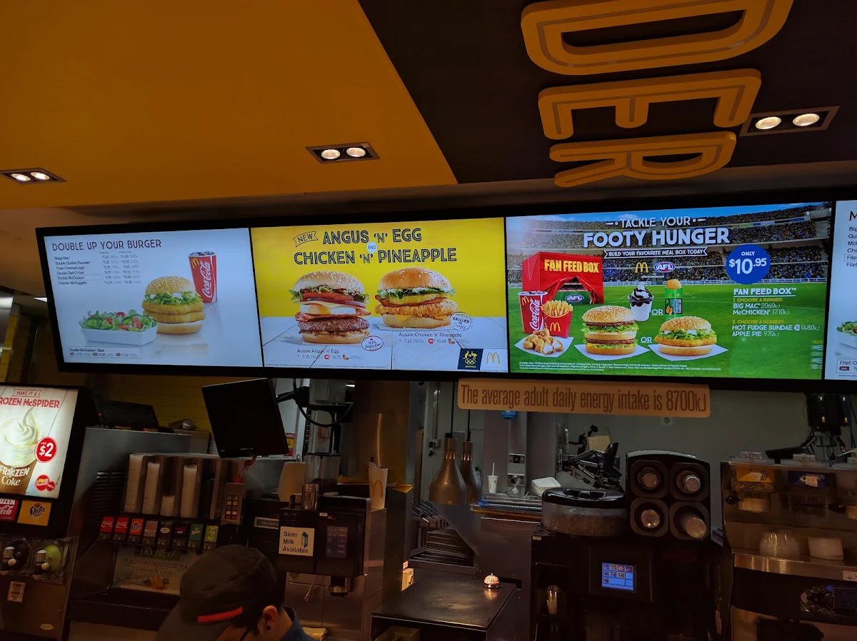 Menu, McDonald's Kings Cross