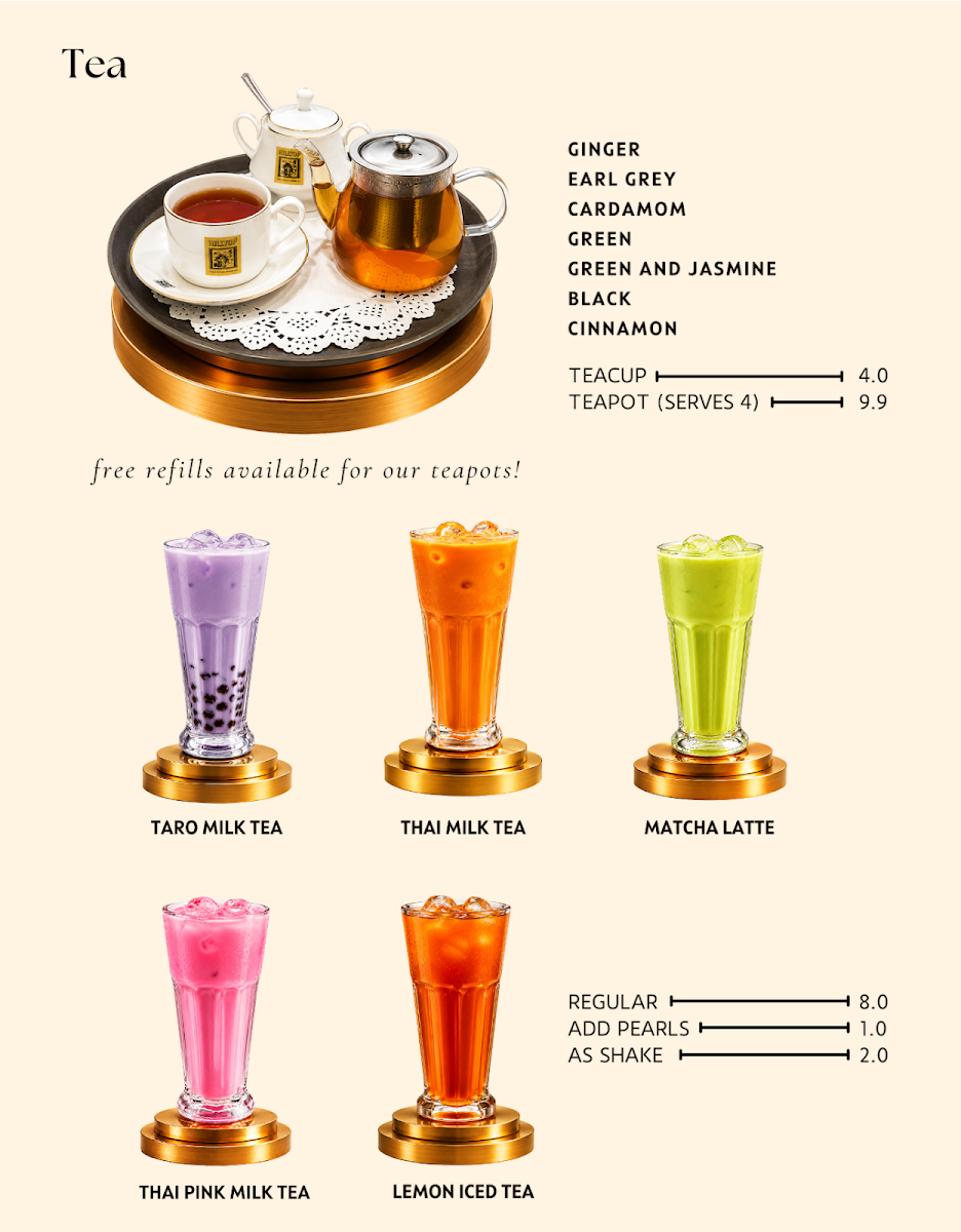 Menu, Jasmine Thai Kitchen