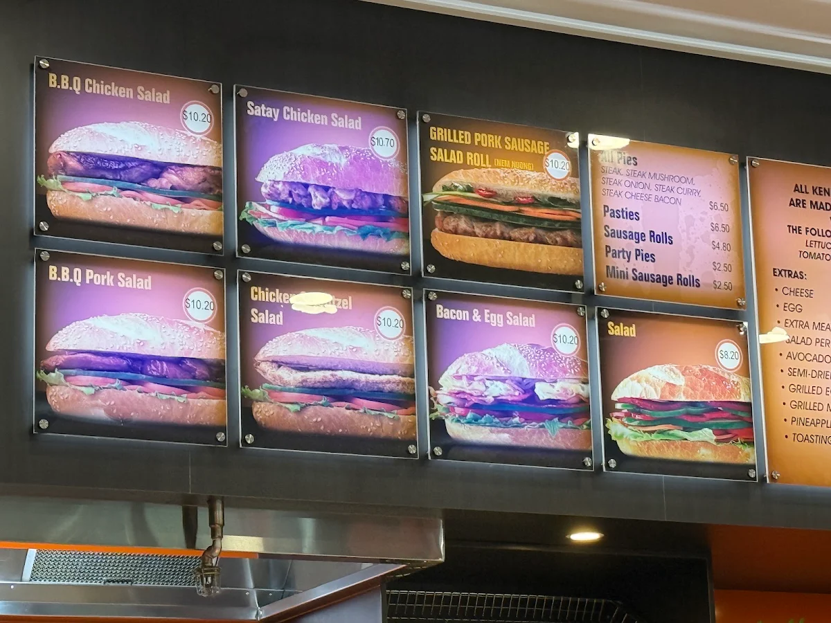 Menu, Kenny's Bakery Cafe