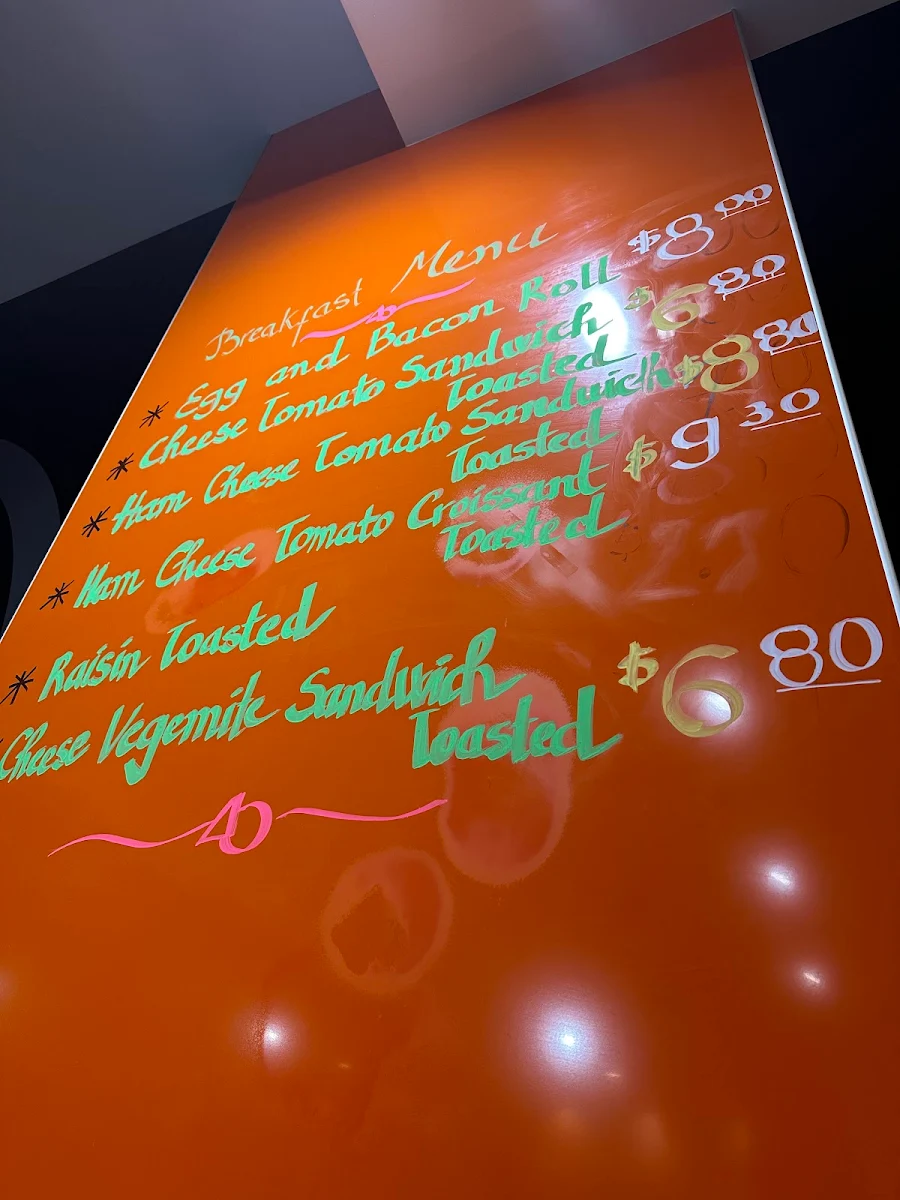 Menu, Kenny's Bakery Cafe