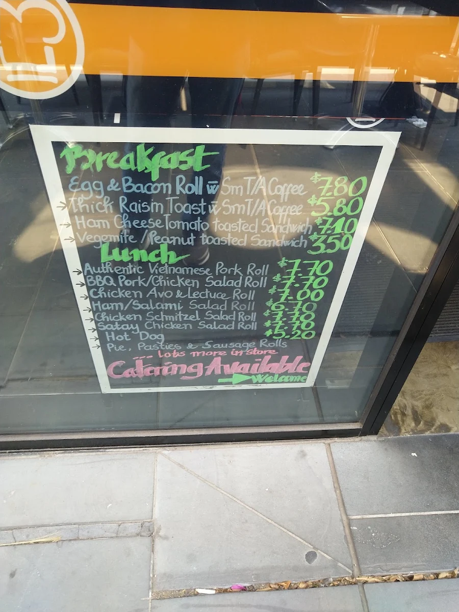 Menu, Kenny's Bakery Cafe