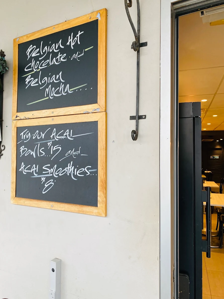 Menu, Cafe Belfield