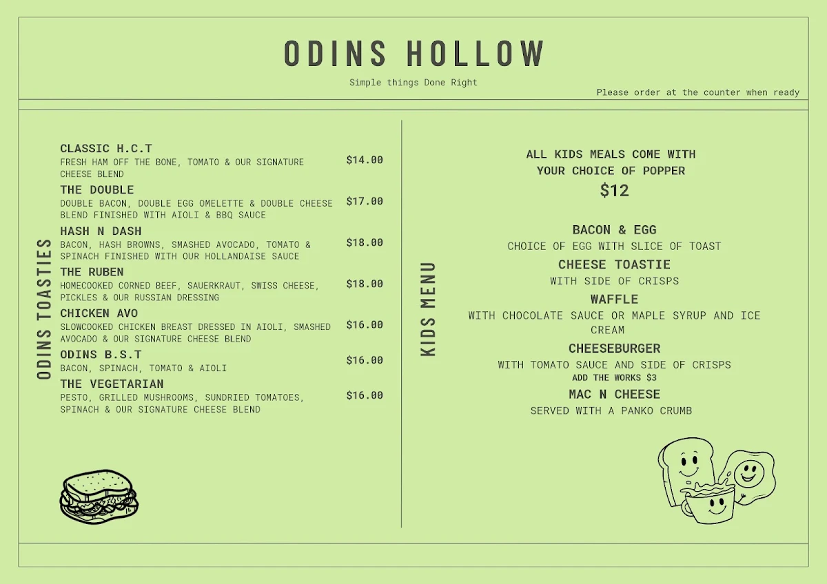 Menu, Odins Hollow