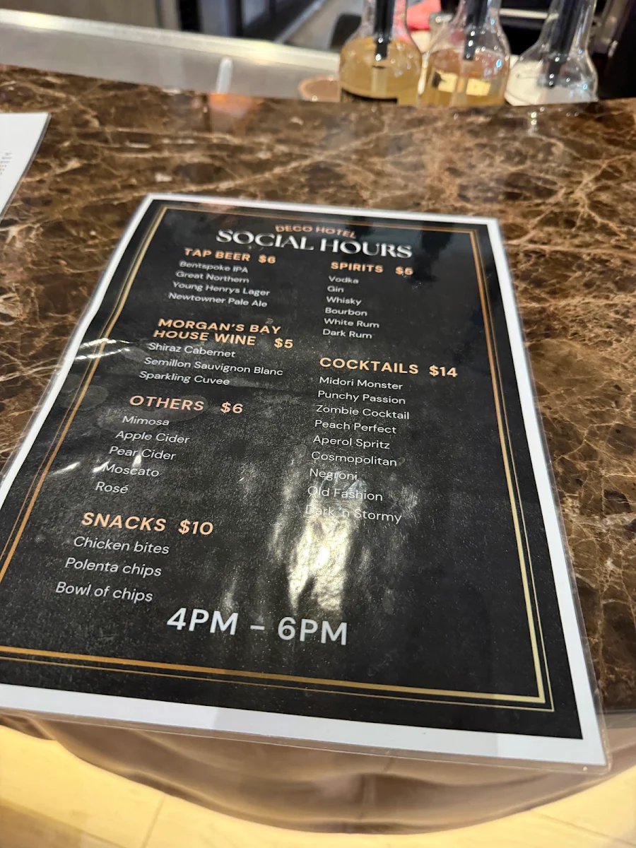 Menu, Restaurant Two14