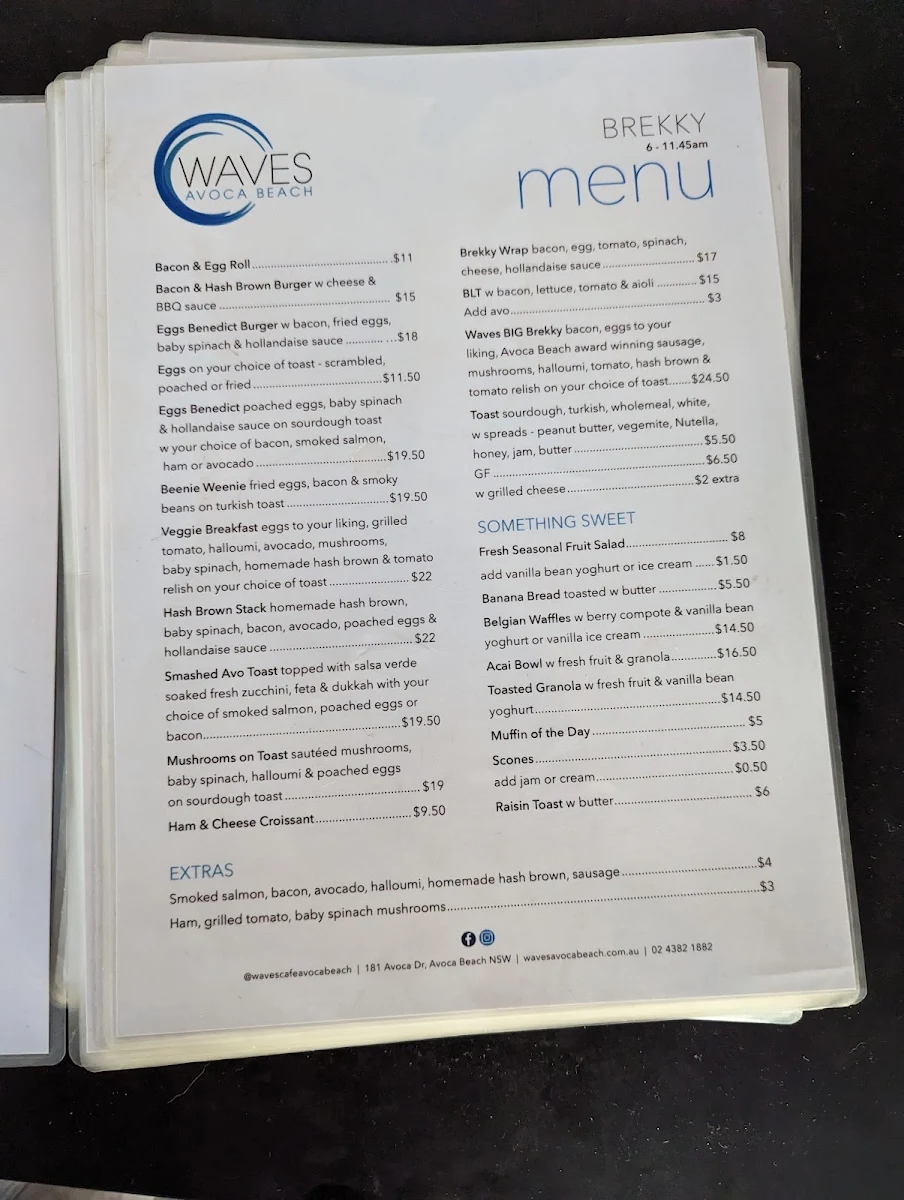 Menu, Waves