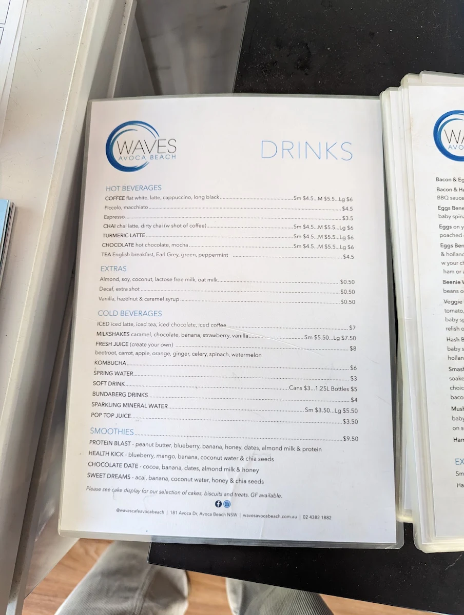 Menu, Waves