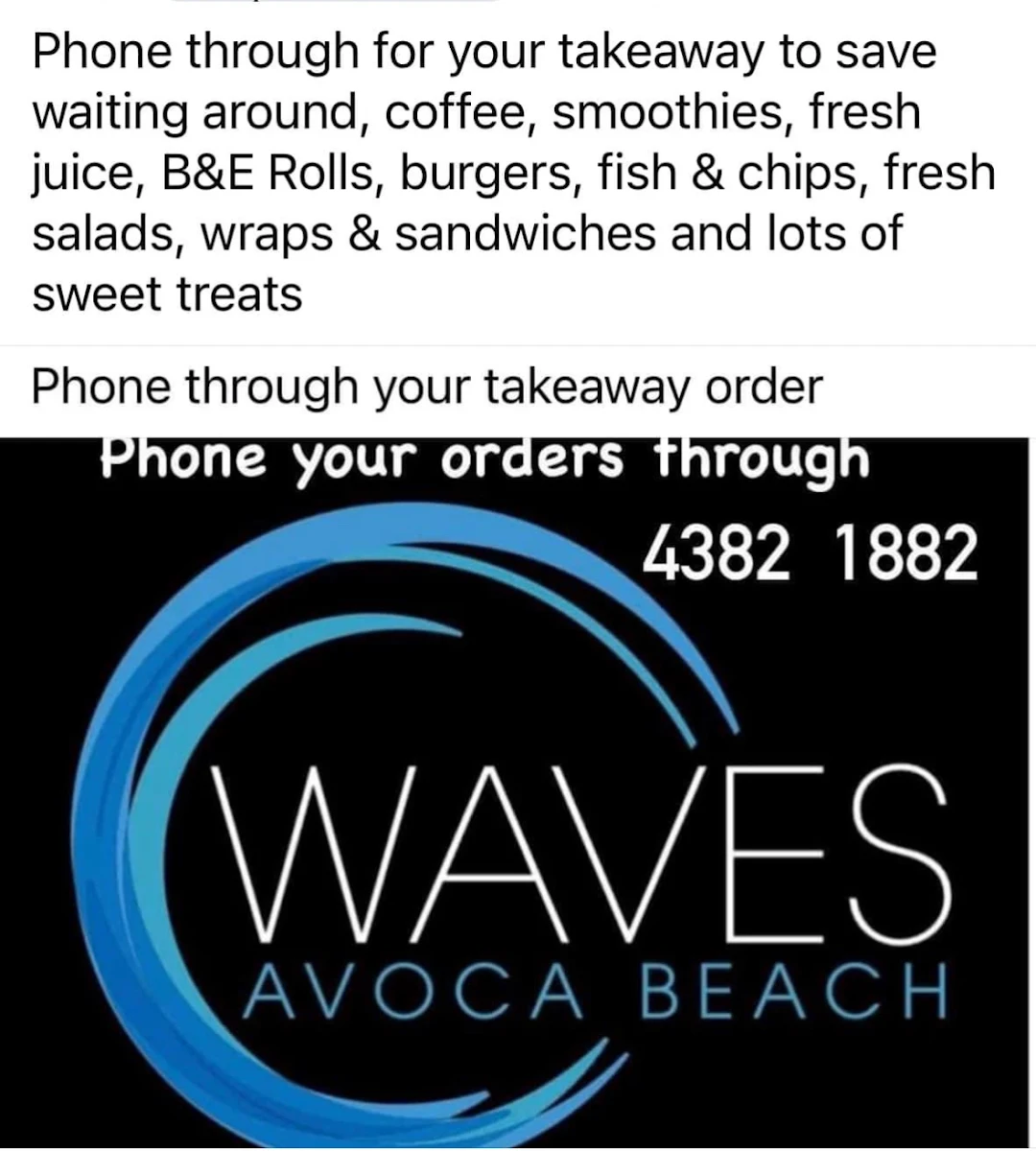 Menu, Waves