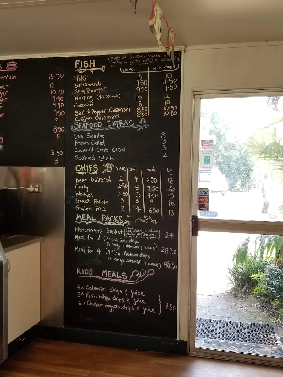 Menu, Fishtales Seafood Cafe