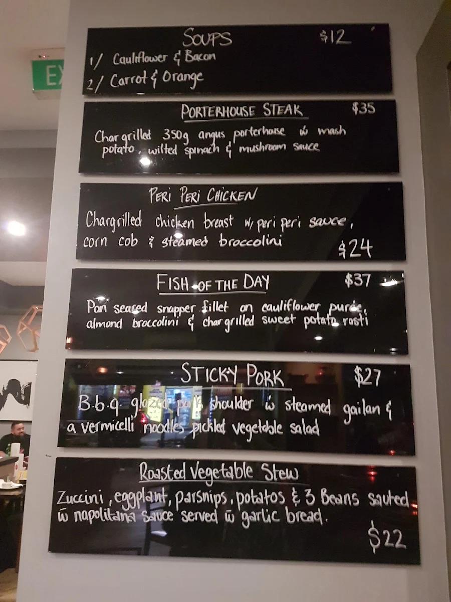 Menu, Rocksalt Cafe & Restaurant