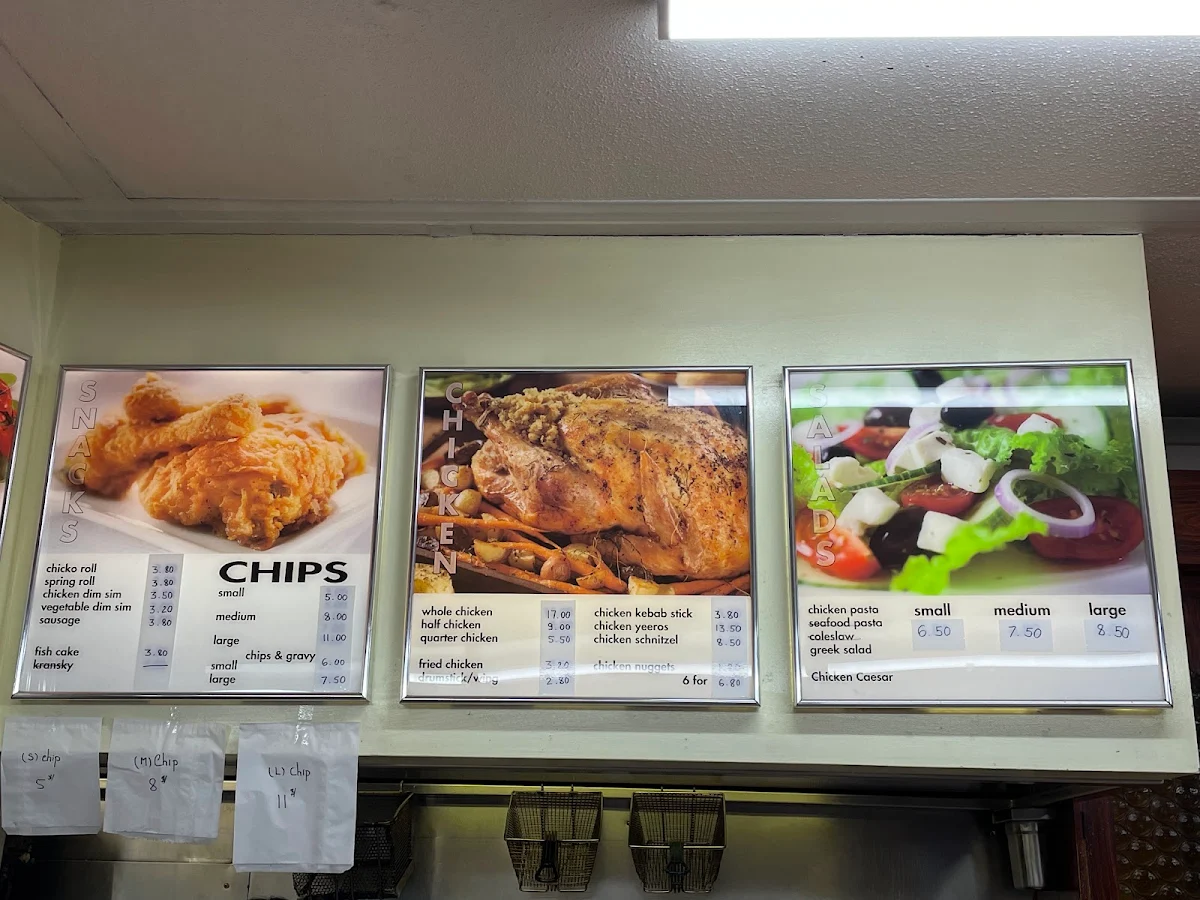 Menu, Helensburgh Charcoal Chicken