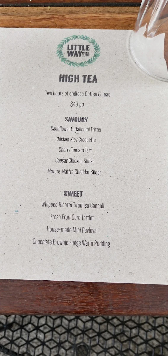 Menu, Little Way