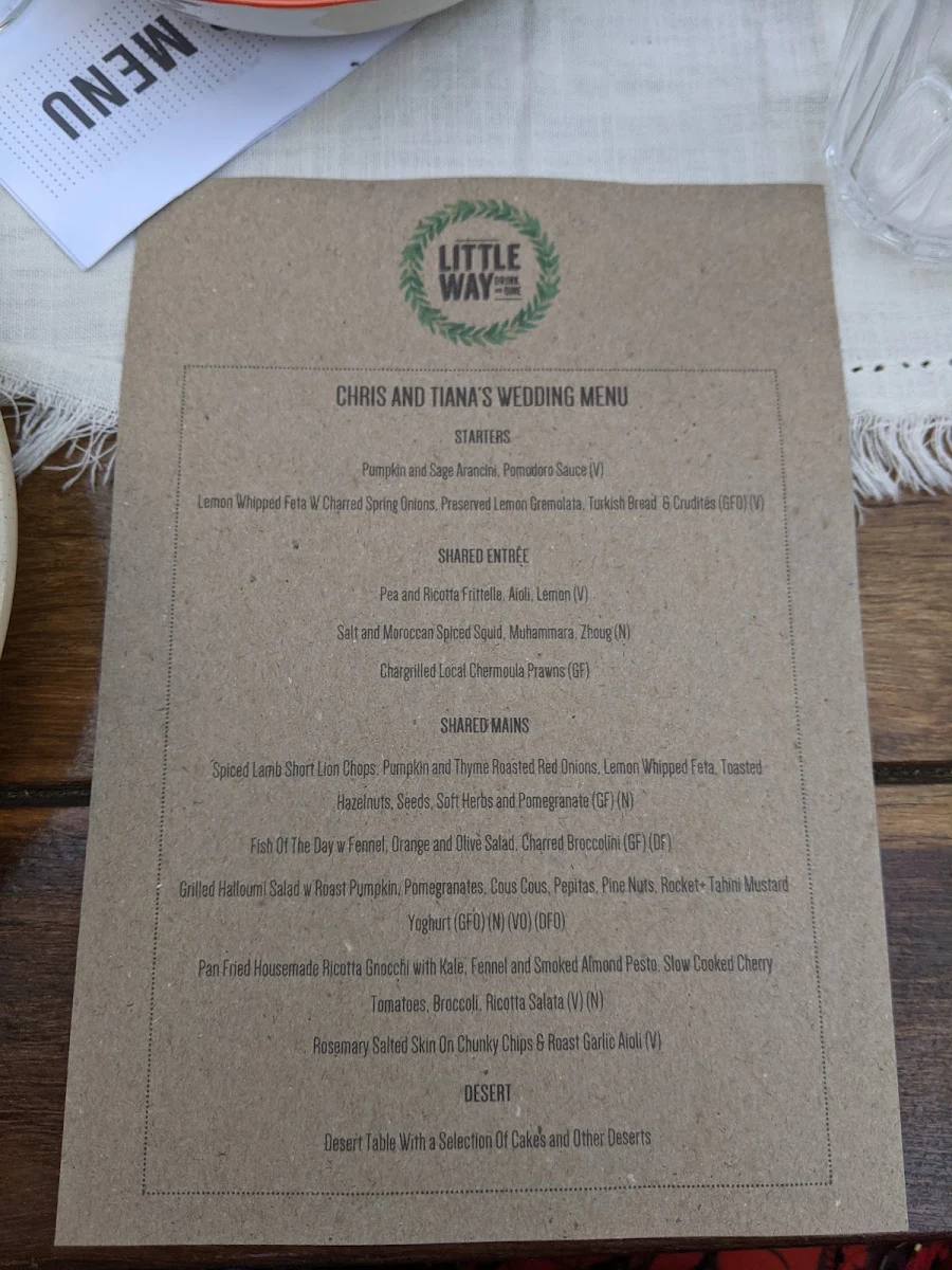 Menu, Little Way