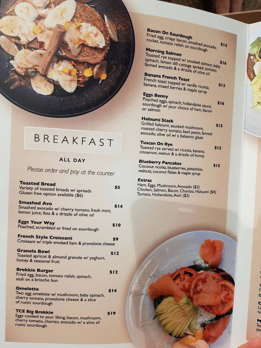 Menu, The Coffee Emporium