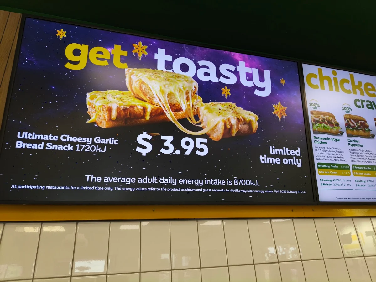 Menu, Subway Forrestfield