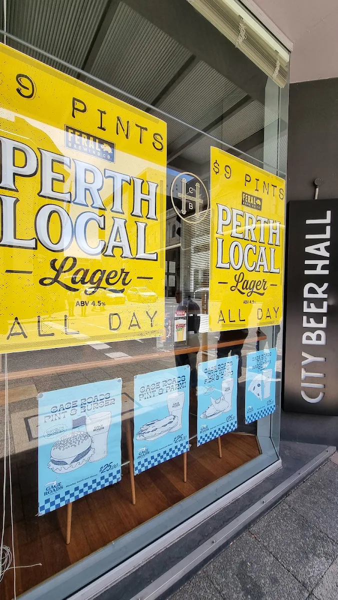 Menu, City Beer Hall Perth