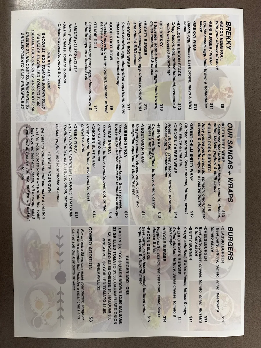 Menu, Industri Cafè