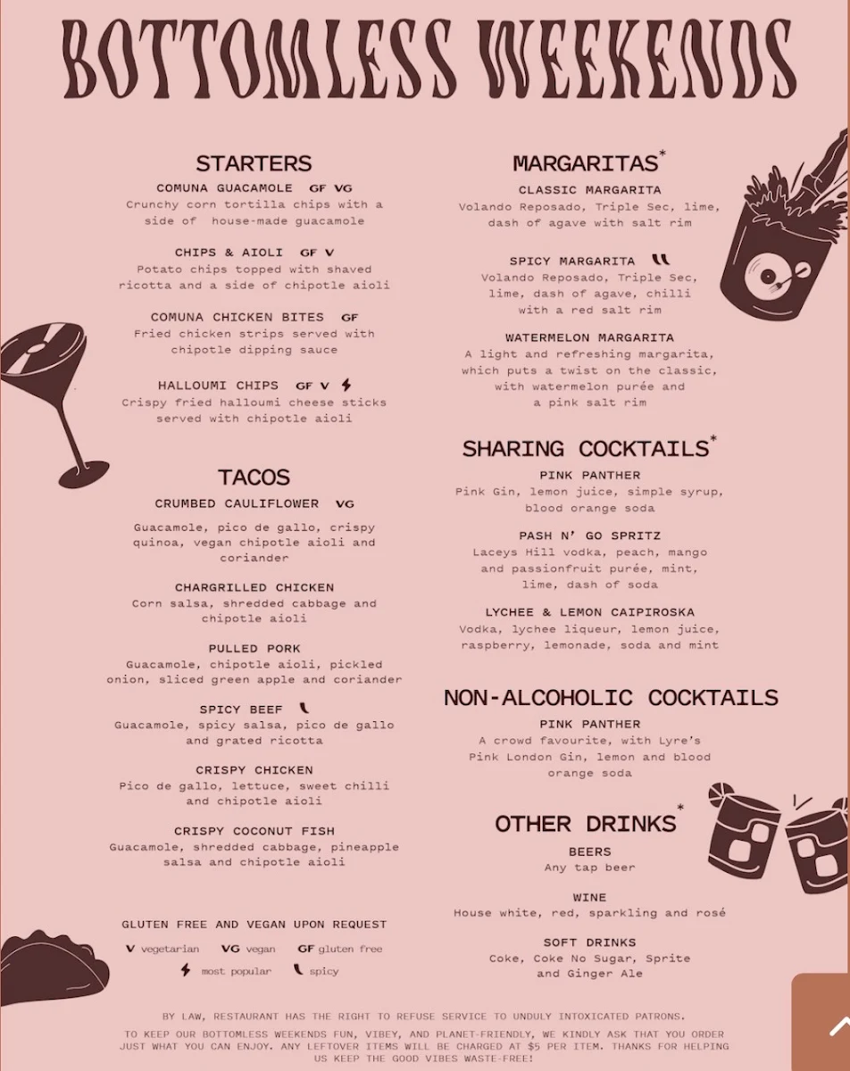 Menu, Comuna Cantina