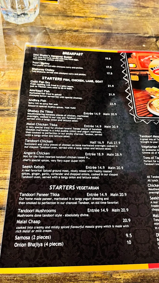Menu, Desi Dhaba