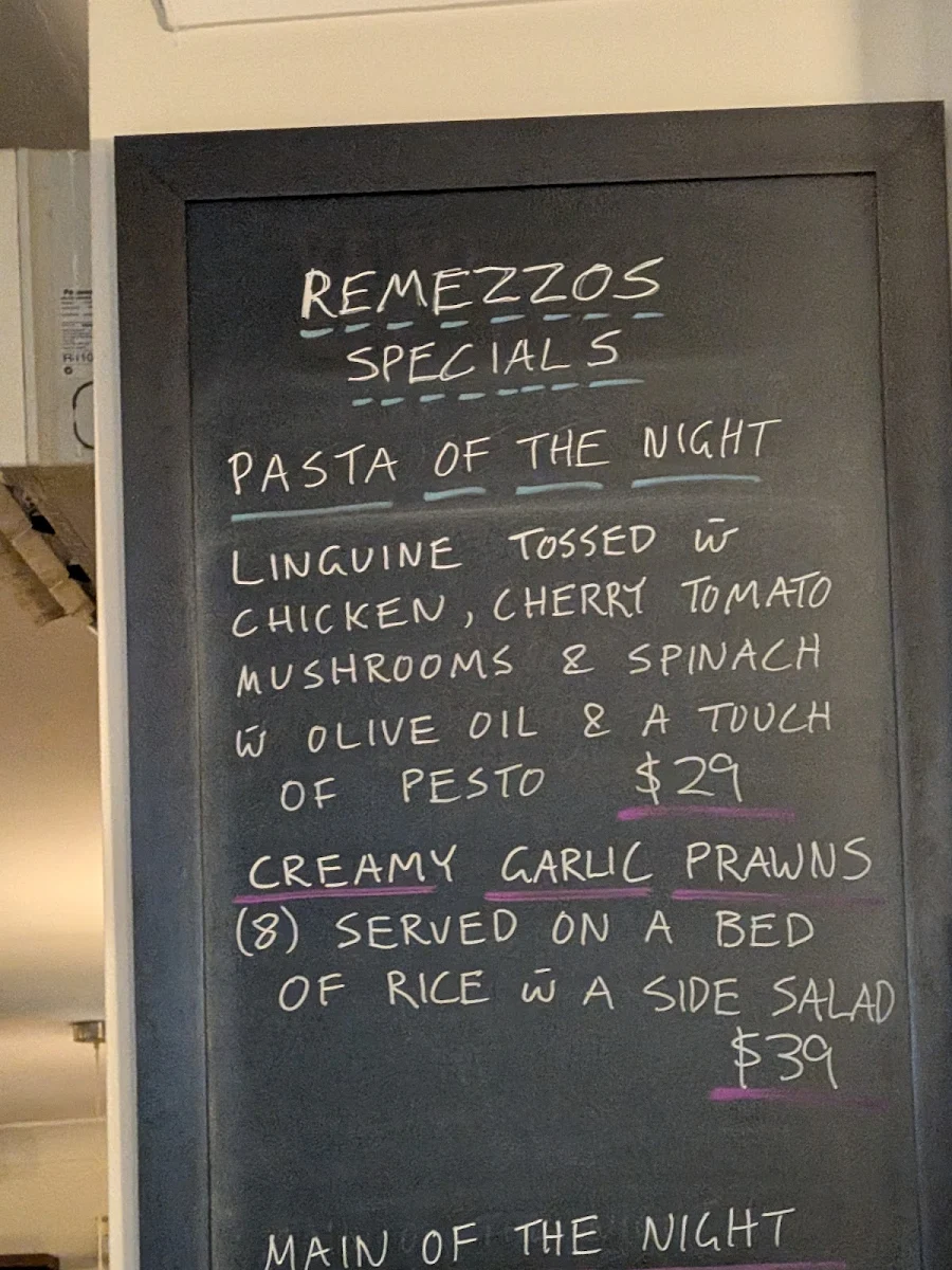 Menu, Remezzo