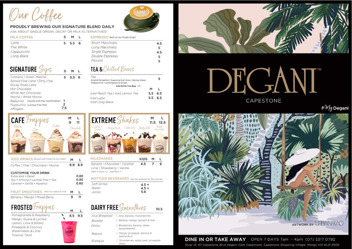 Menu, Degani Capestone