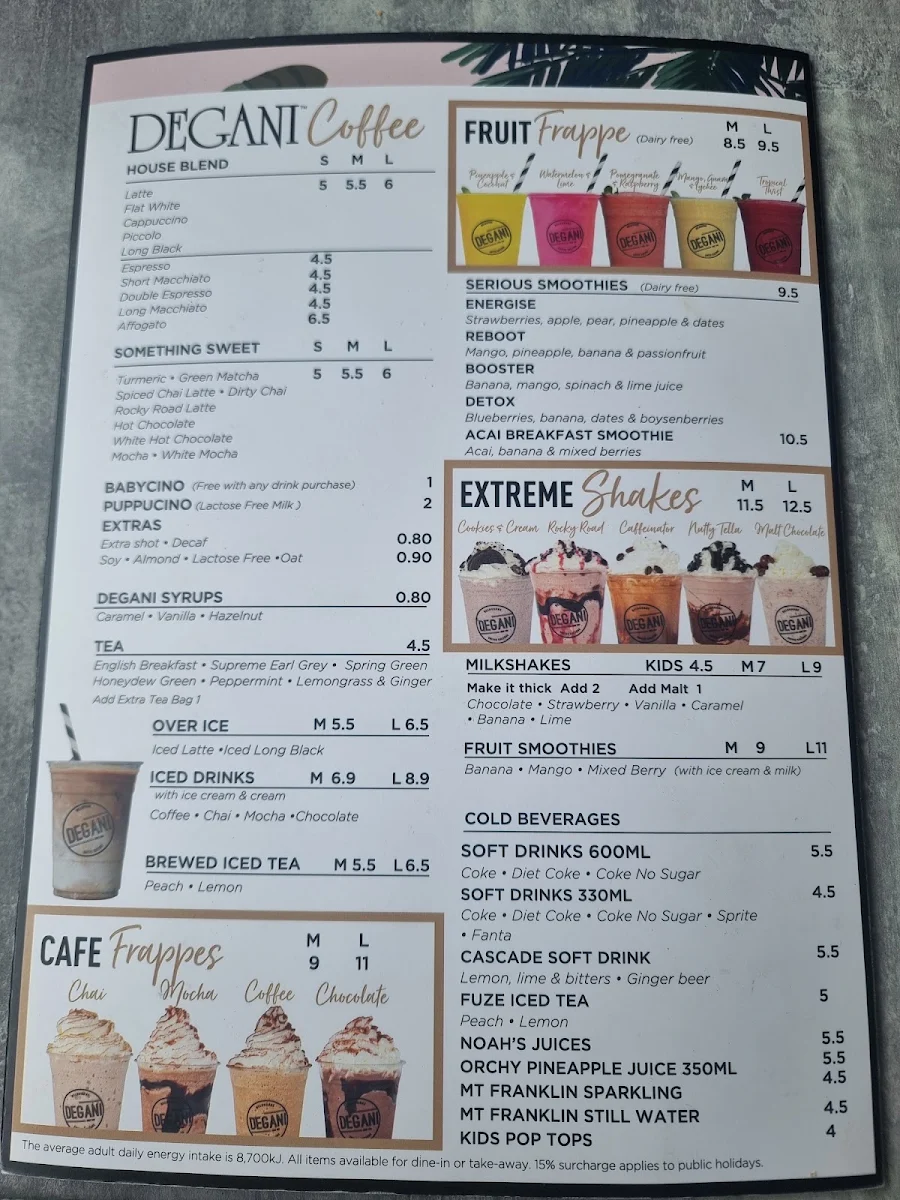 Menu, Degani Capestone