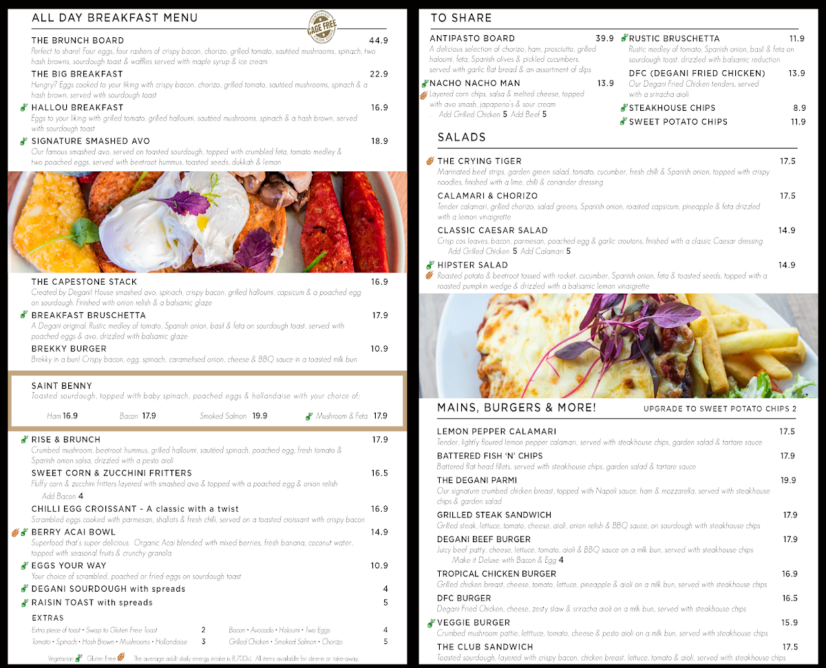 Menu, Degani Capestone