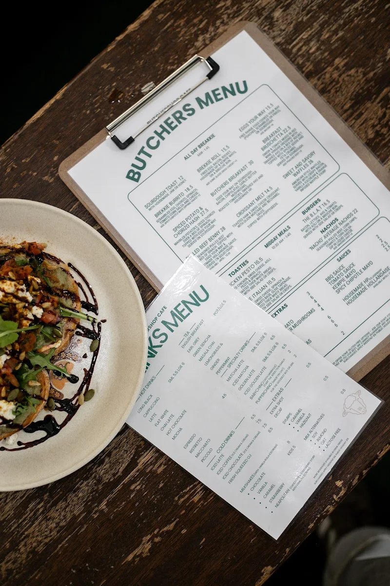Menu, Butcher Shop Cafe Mudgee