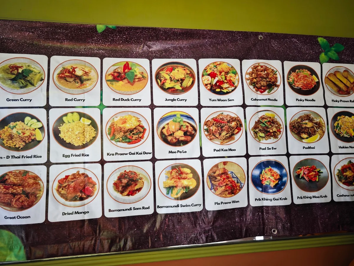 Menu, Yin-D Thai Kitchen