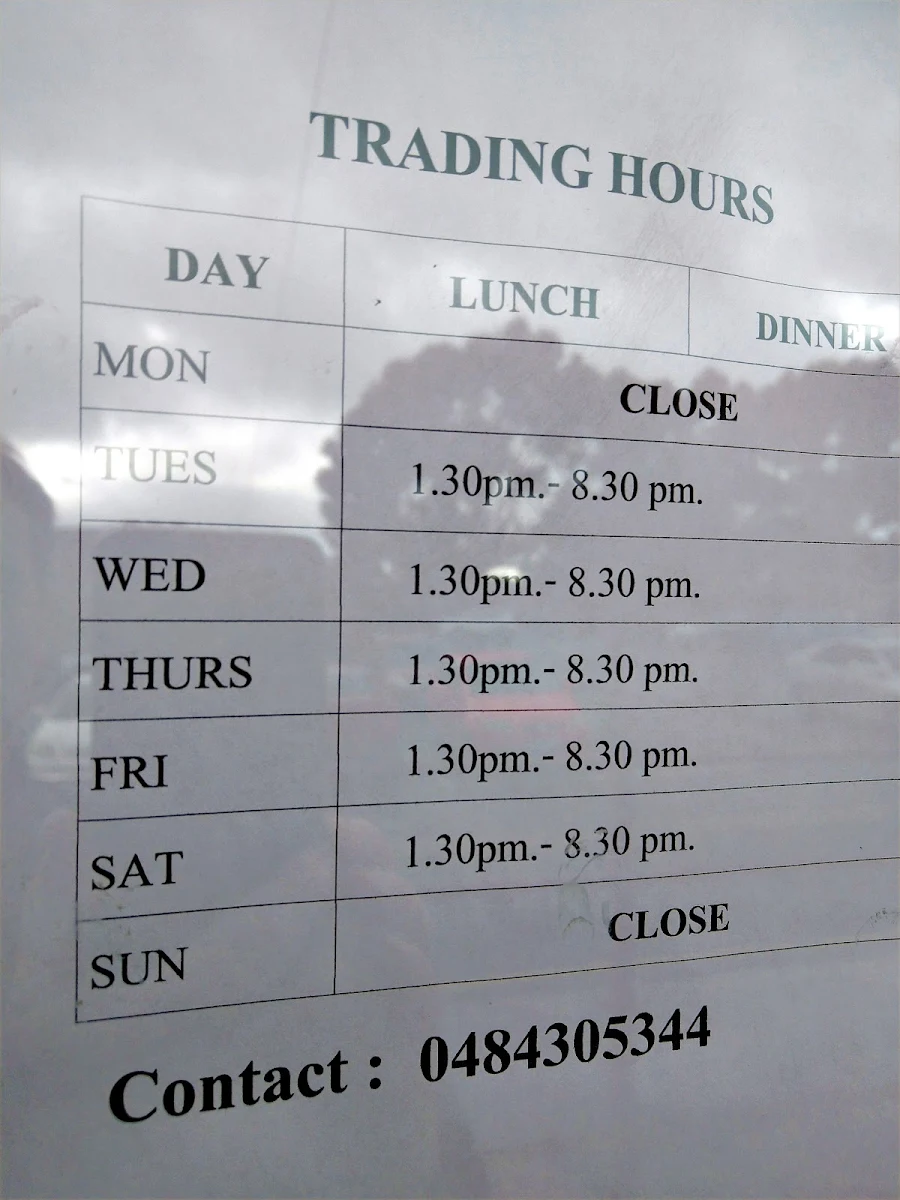 Menu, Yin-D Thai Kitchen