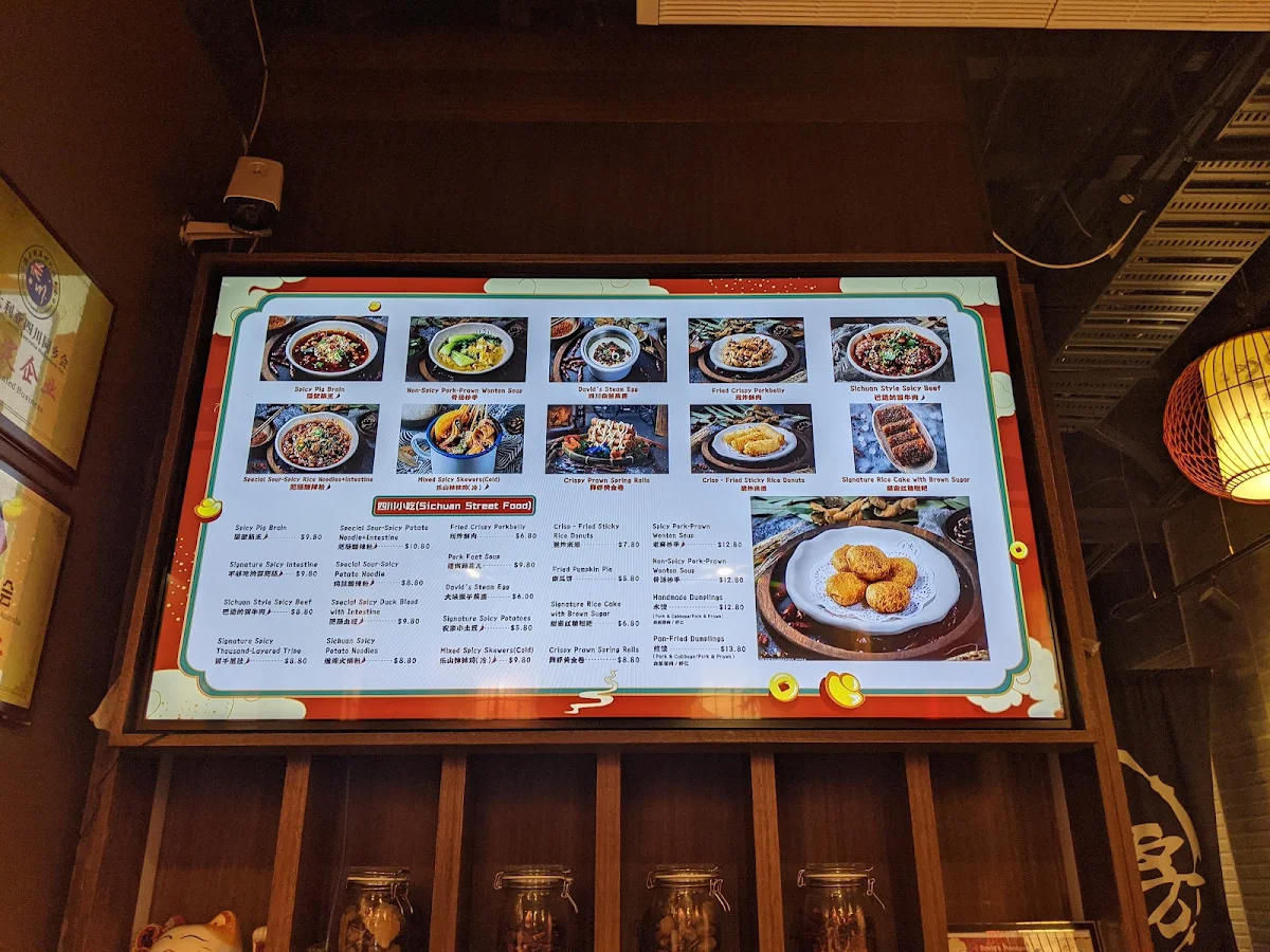Menu, David’s Master Pot 大味麻辣烫