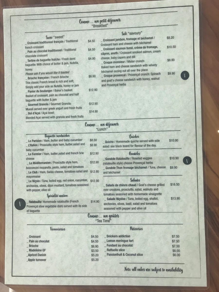 Menu photo 1