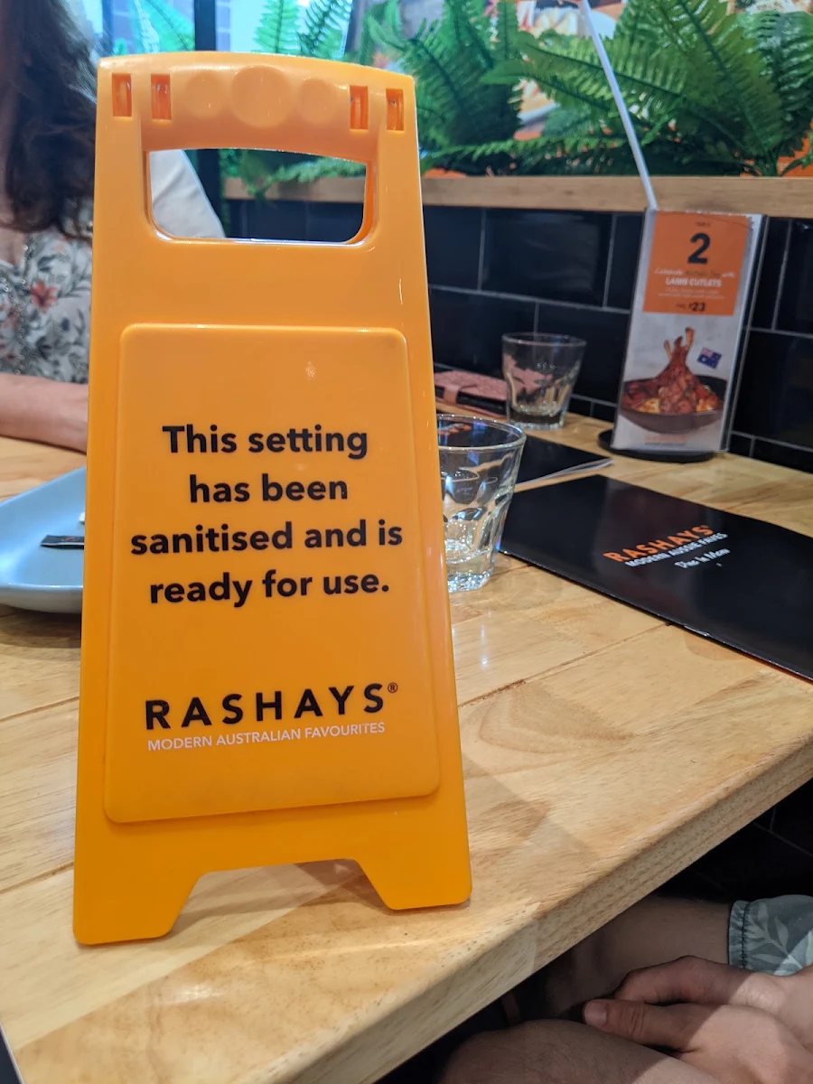 Menu, RASHAYS - Wetherill Park