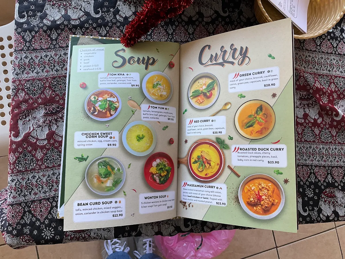Menu, My Little Siam