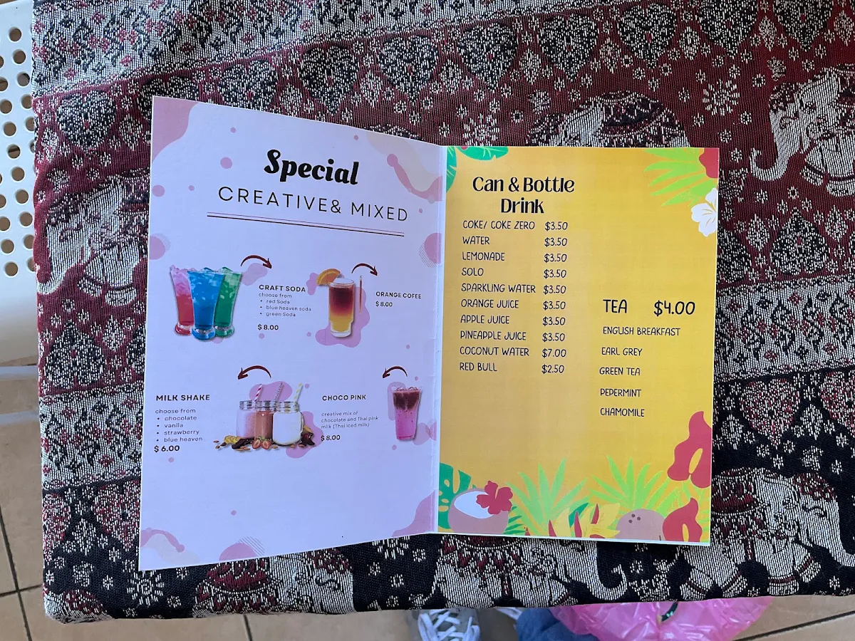 Menu, My Little Siam
