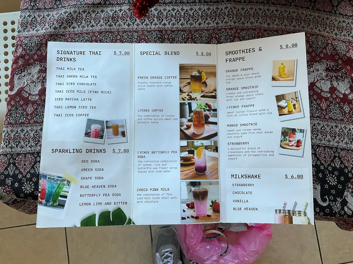 Menu, My Little Siam