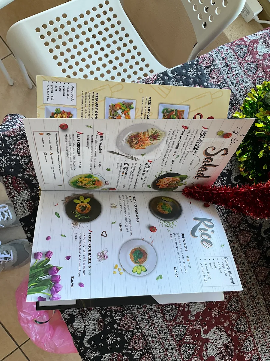 Menu, My Little Siam