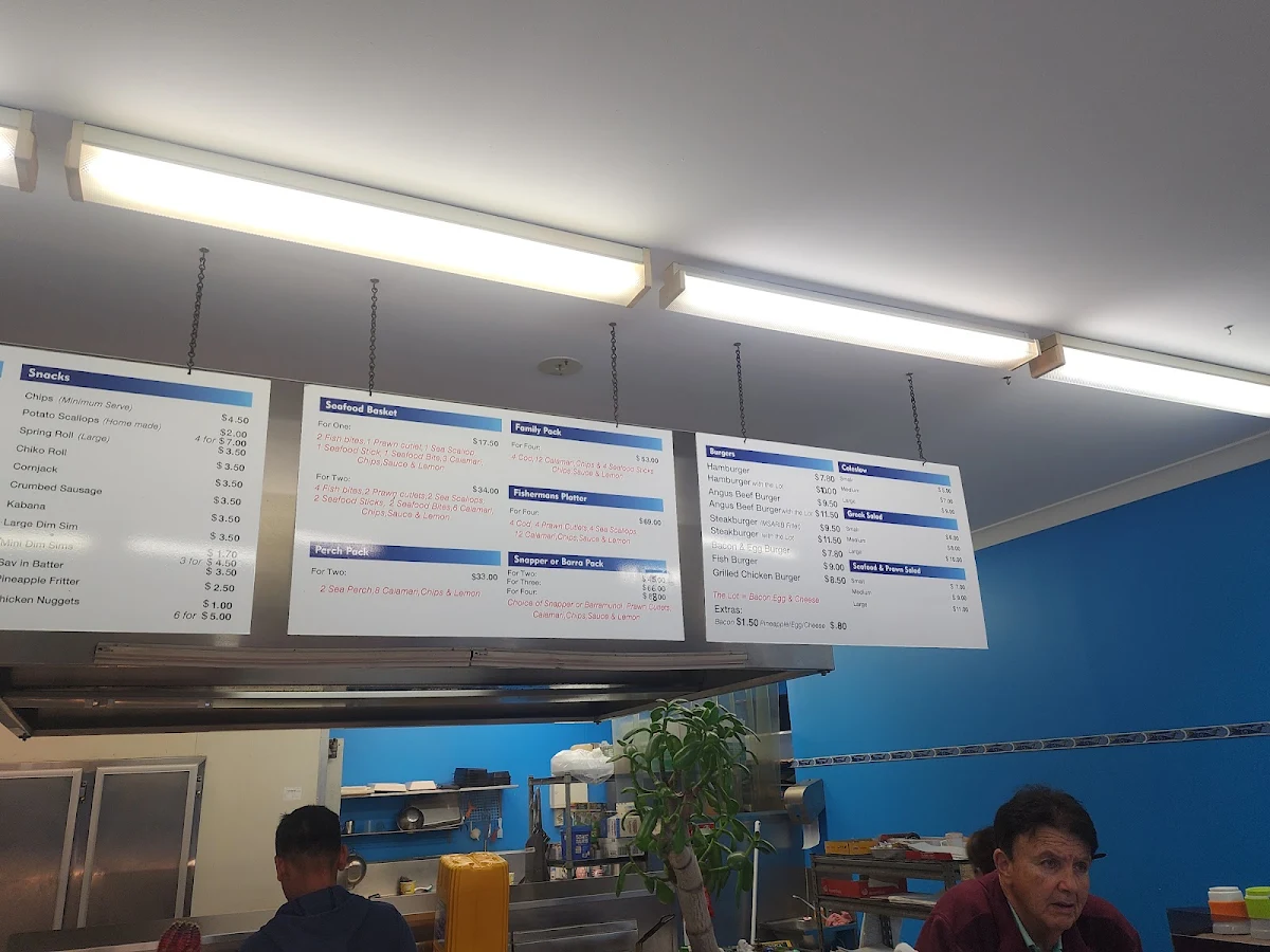 Menu, Central 7 Seafood And Takeaway