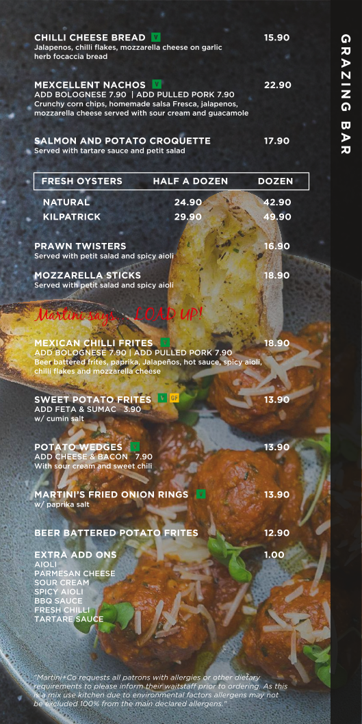 Menu, Martini and Co | Knox