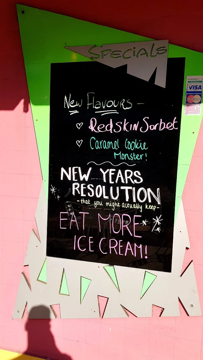 Menu, Sweet Susie’s Ice Cream Parlour