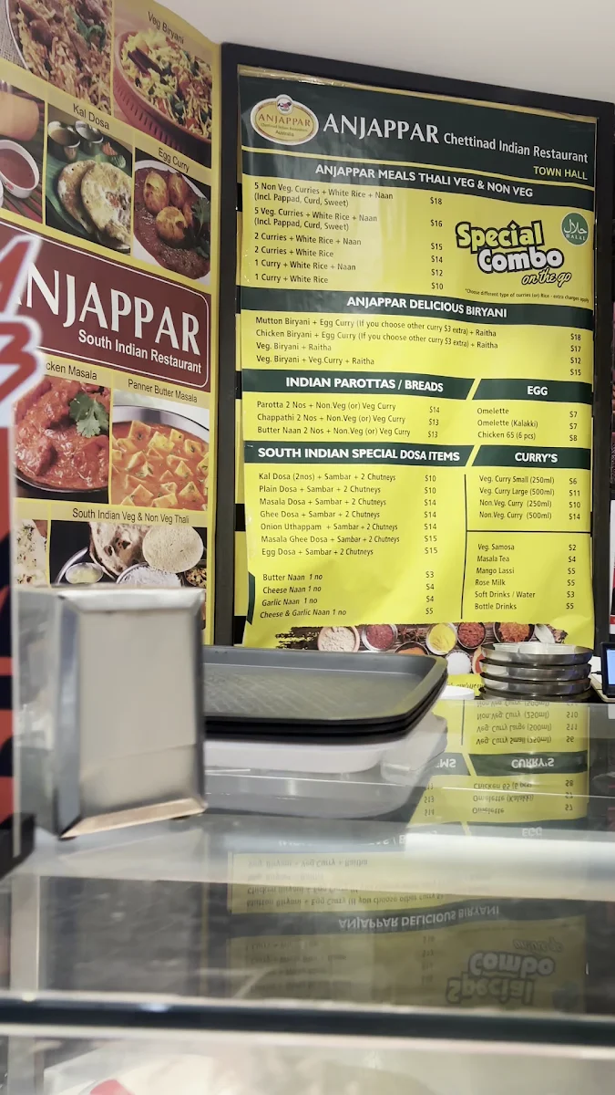 Menu, Anjappar_Sydney Town Hall (Australia)