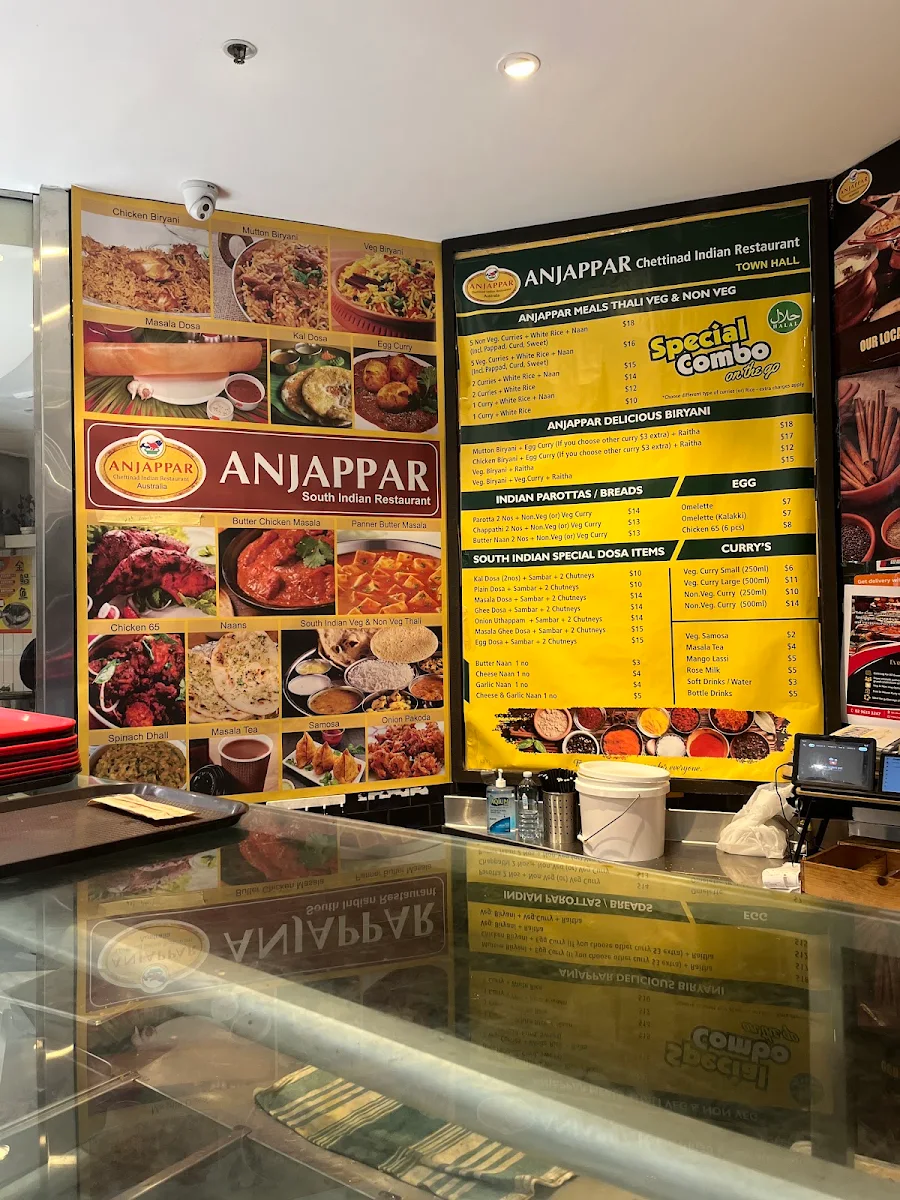 Menu, Anjappar_Sydney Town Hall (Australia)