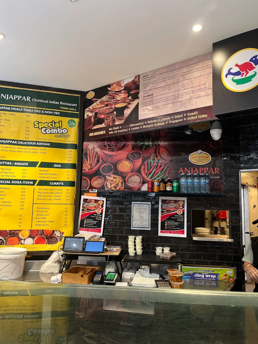 Menu, Anjappar_Sydney Town Hall (Australia)