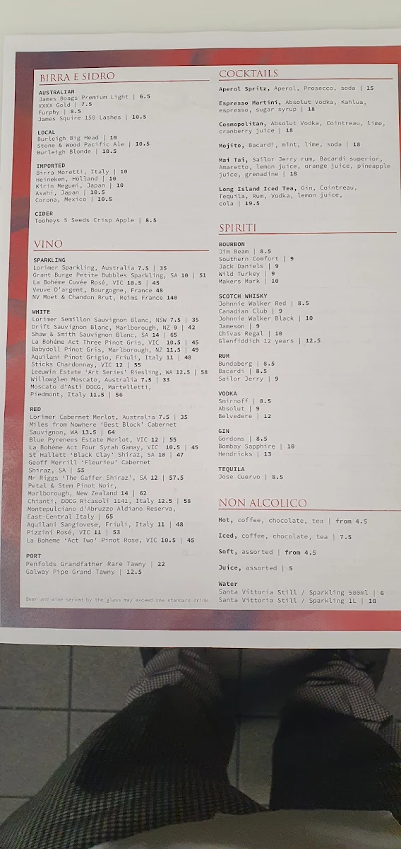 Menu, Amici