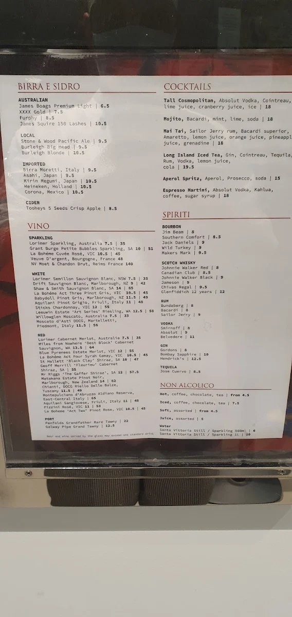 Menu, Amici