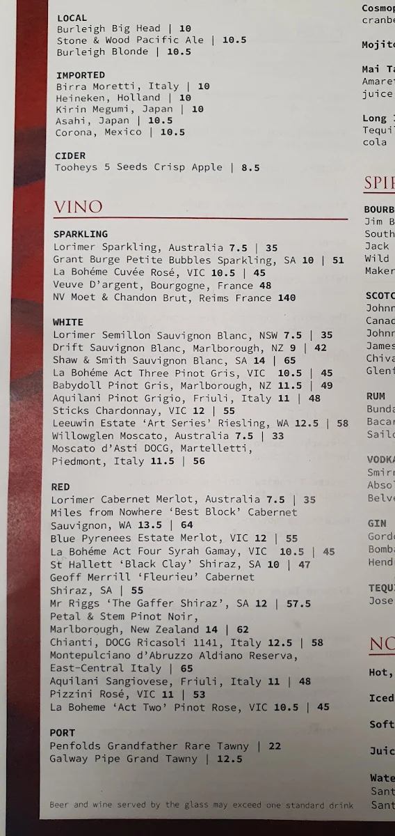 Menu, Amici