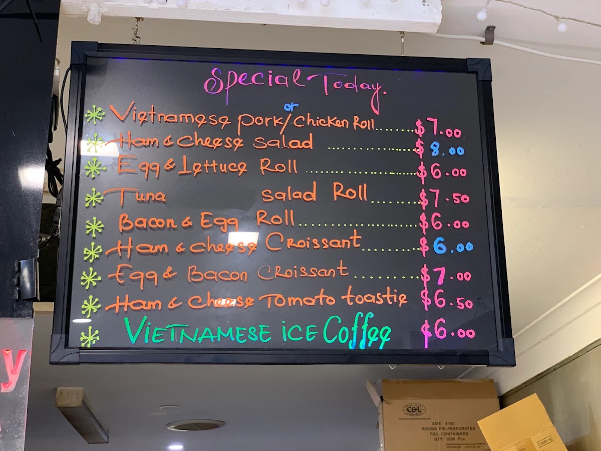 Menu, JL Bakery