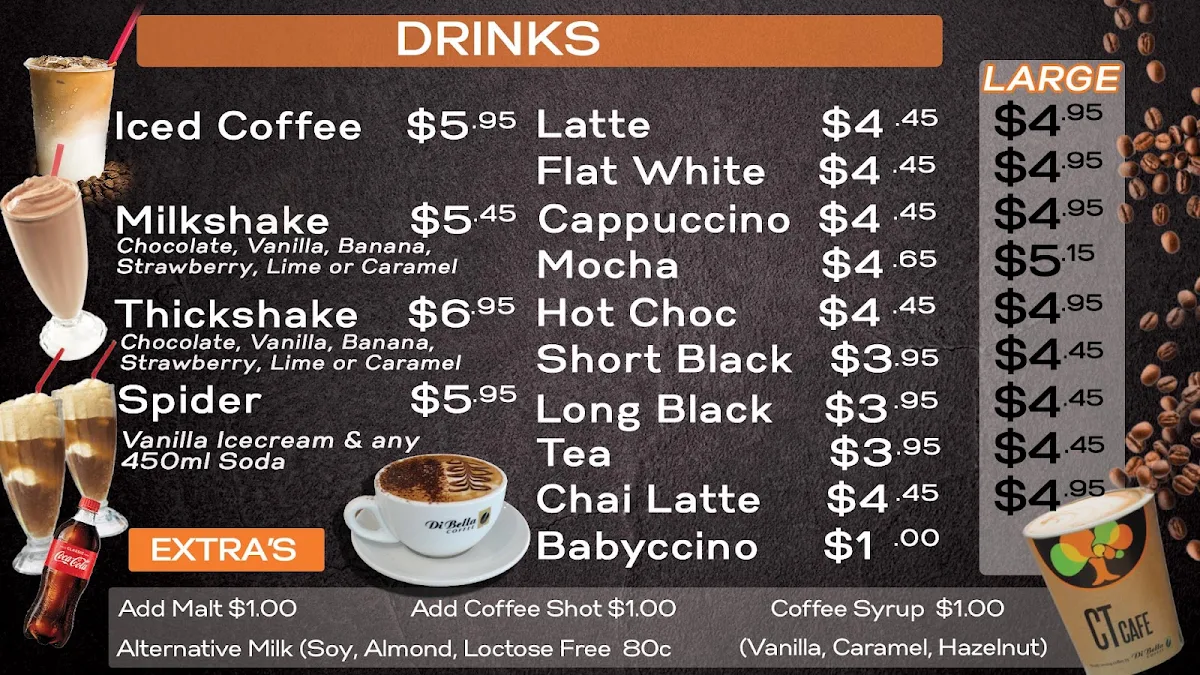 Menu, Coolabah Tree Cafe Nambour