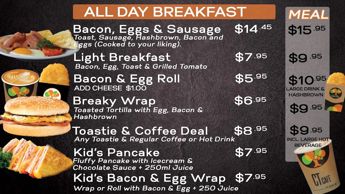 Menu, Coolabah Tree Cafe Nambour