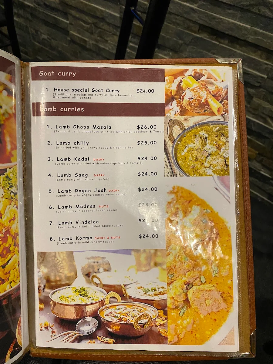 Menu, Rajbhog Indian Restaurants