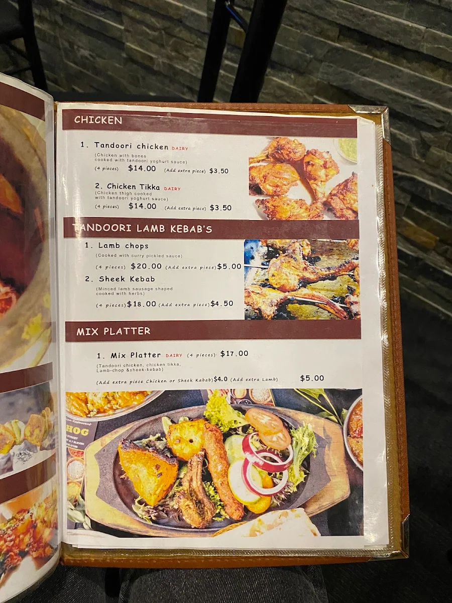 Menu, Rajbhog Indian Restaurants